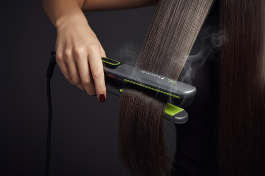 Plancha Remington - close-up dramático